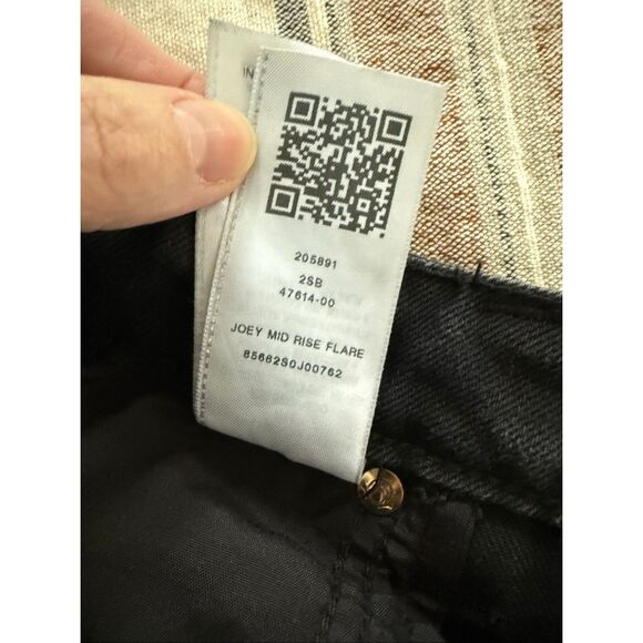 True Religion Joey Mid Rise Flap Flare Jeans Black $154 31 - Picture 9 of 11